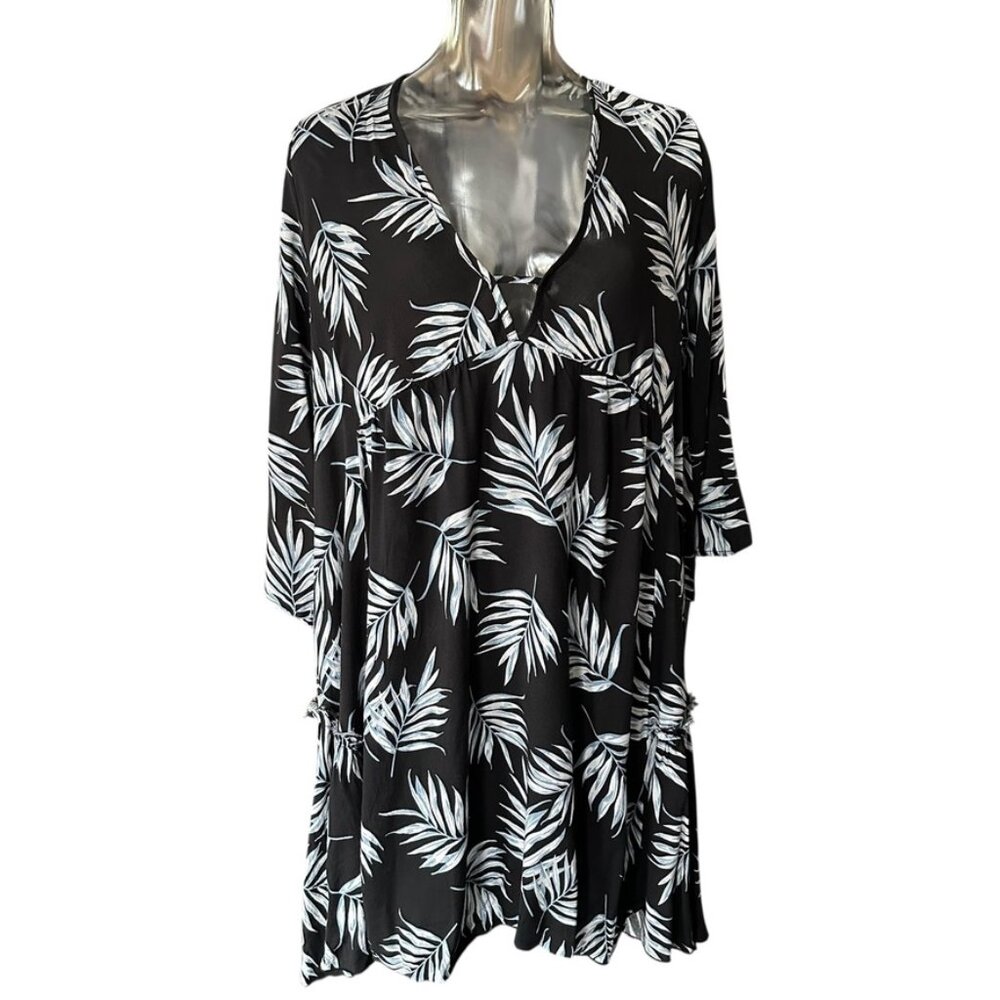 Carly Jean Los Angeles CJLA Rayon Babydoll Dress Tunic Large - Picture 2 of 9